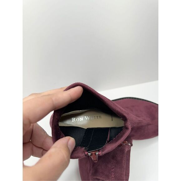 Ron White Boots Size 5.5US 36EUR Wine Giorgi Stretch Side Zip Ankle Booties - Picture 11 of 12